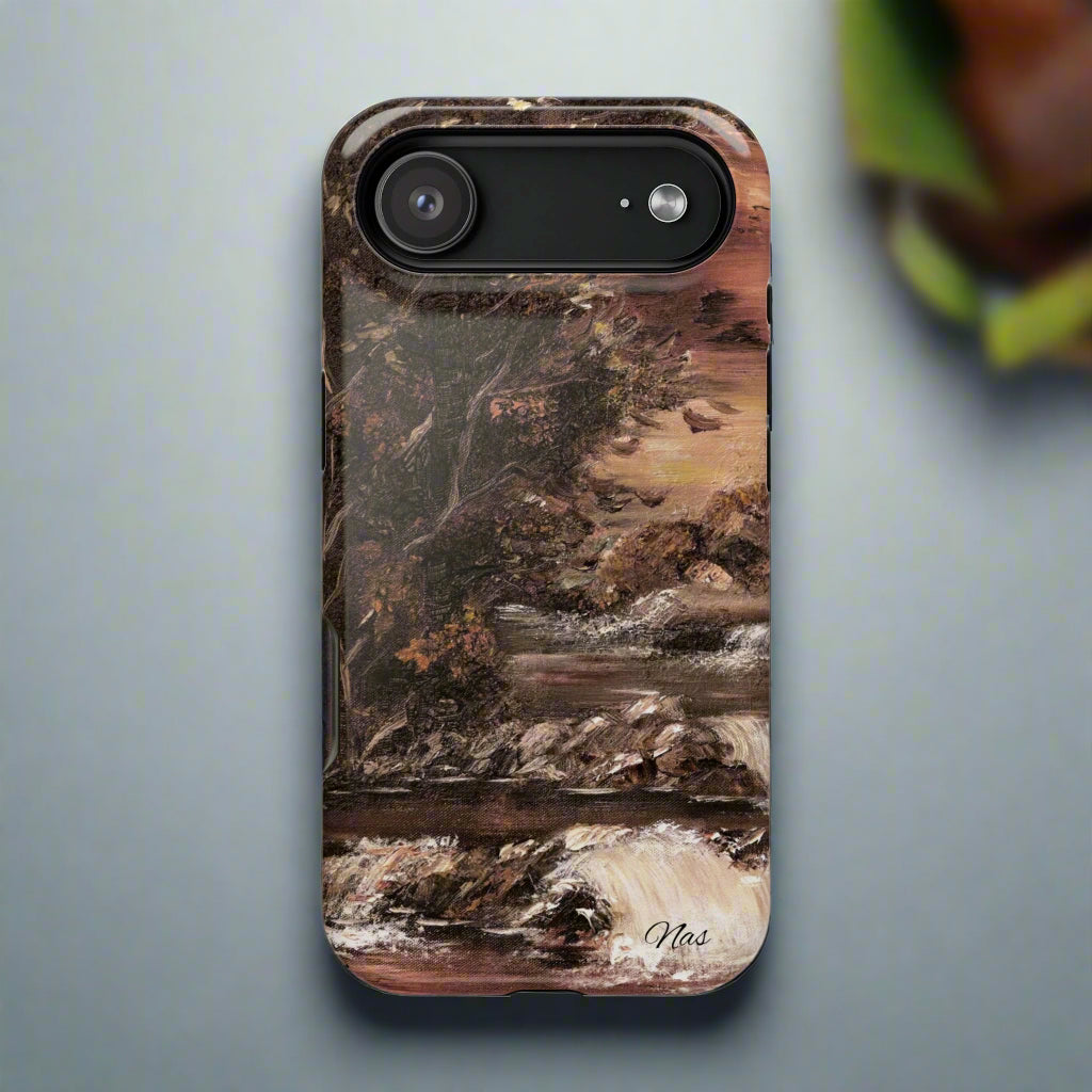 Landscape Phone Case -Original Art Design By Nadine A.S. , Gift for Her, Spring Accessory, Floral Lover, Mother's Day