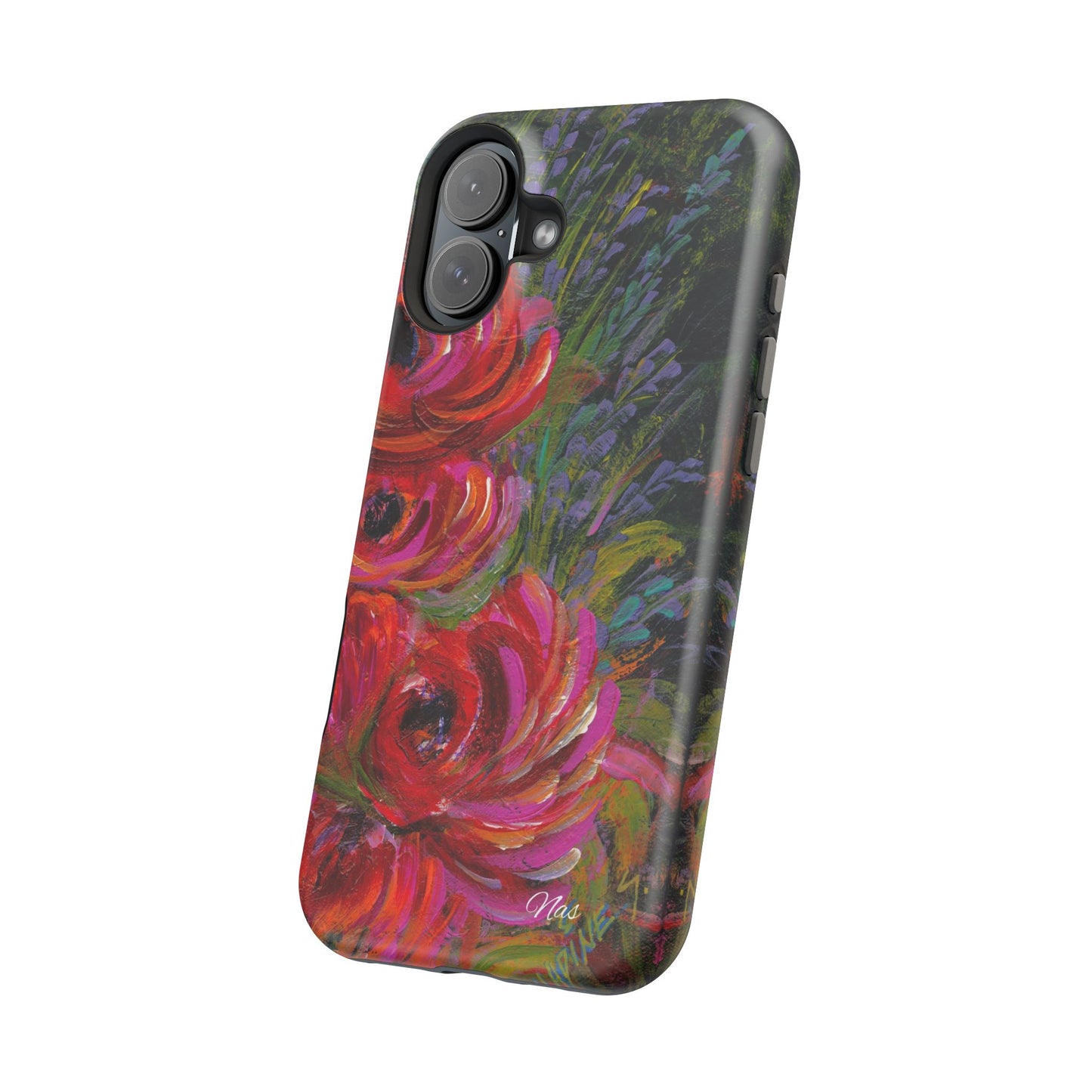 Peonies Phone Case -Original Art Design By Nadine A.S. , Gift for Her, Spring Accessory, Floral Lover, Mother's Day