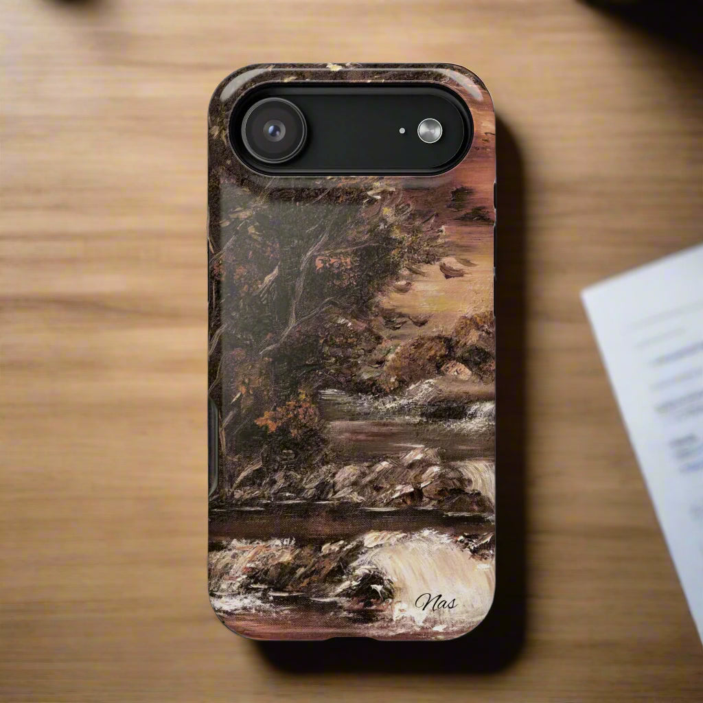 Landscape Phone Case -Original Art Design By Nadine A.S. , Gift for Her, Spring Accessory, Floral Lover, Mother's Day