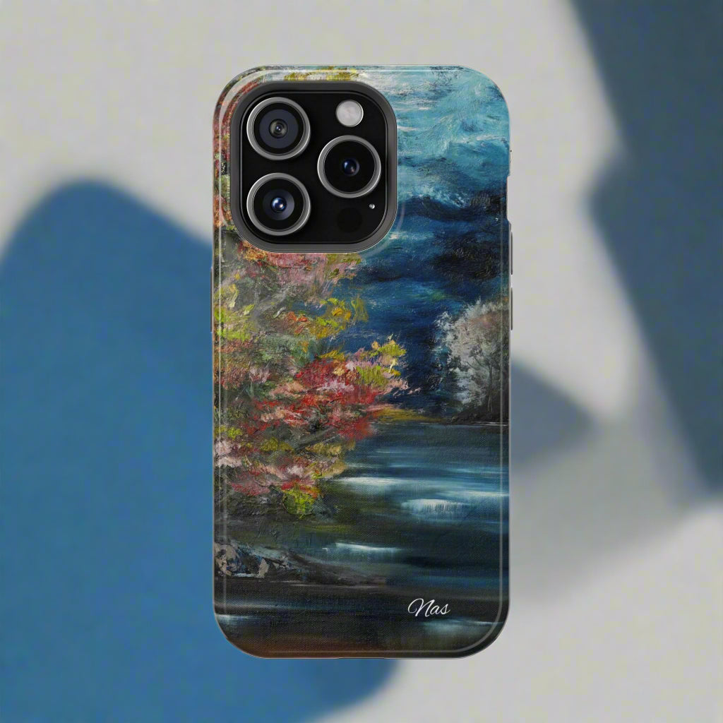 Landscape Phone Case -Original Art Design By Nadine A.S. , Gift for Her, Spring Accessory, Floral Lover, Mother's Day