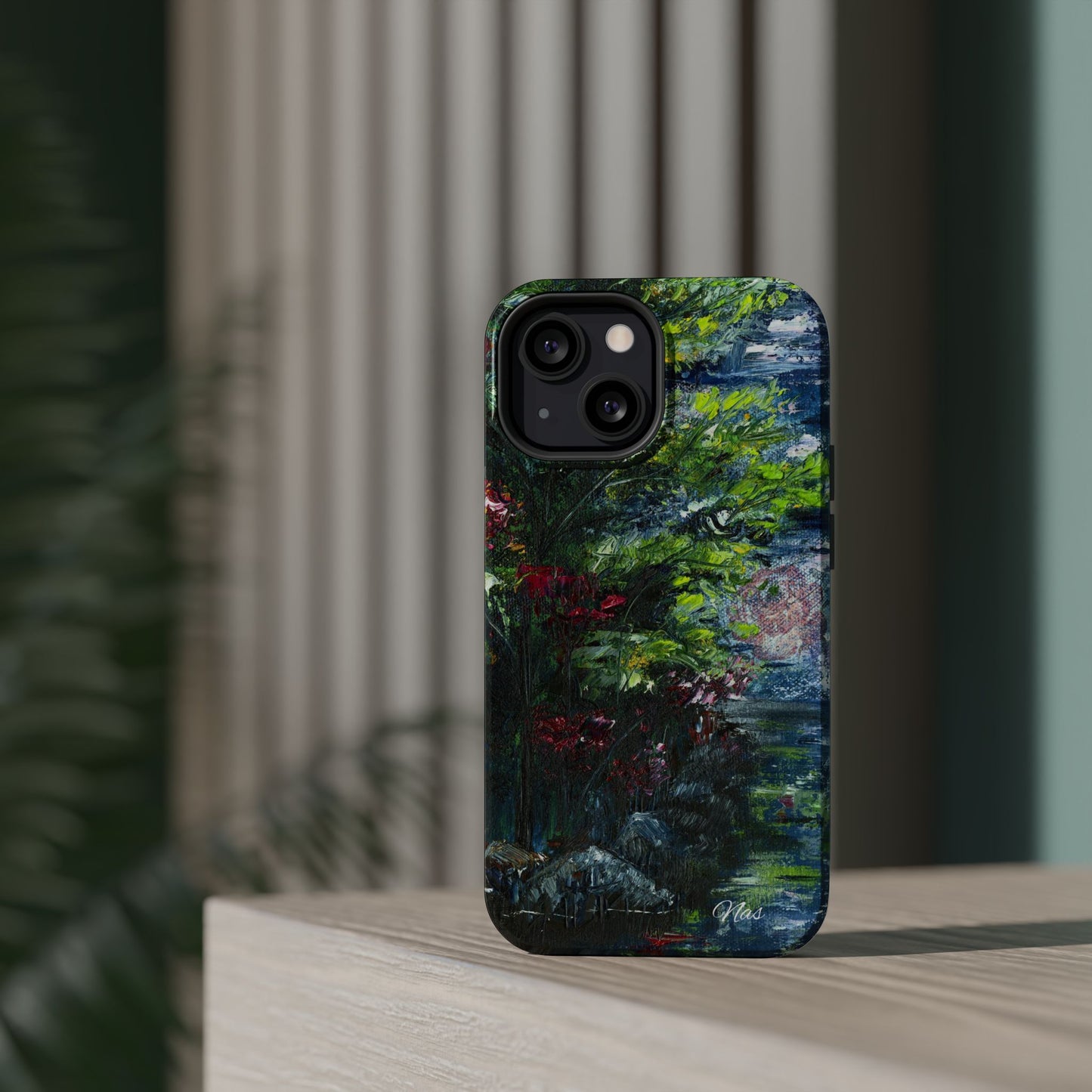 Landscape Phone Case -Original Art Design By Nadine A.S. , Gift for Her, Spring Accessory, Floral Lover, Mother's Day