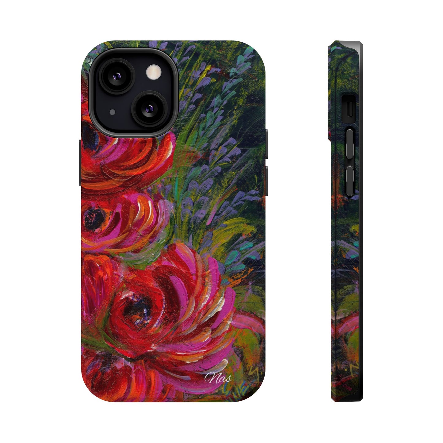 Peonies Phone Case -Original Art Design By Nadine A.S. , Gift for Her, Spring Accessory, Floral Lover, Mother's Day