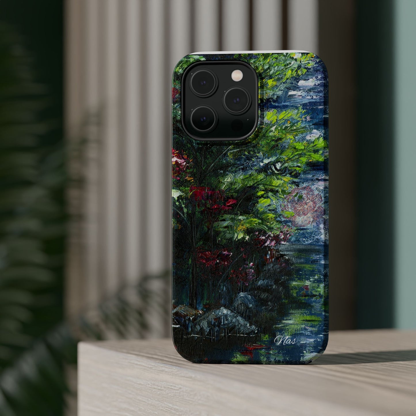 Landscape Phone Case -Original Art Design By Nadine A.S. , Gift for Her, Spring Accessory, Floral Lover, Mother's Day