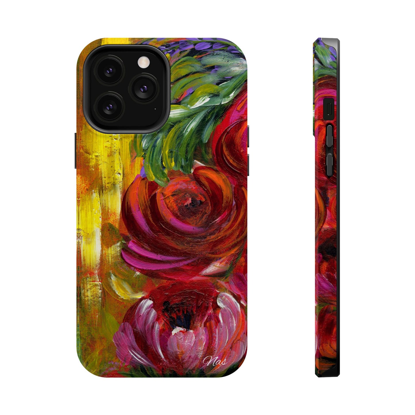 Peonies Phone Case -Original Art Design By Nadine A.S. , Gift for Her, Spring Accessory, Floral Lover, Mother's Day