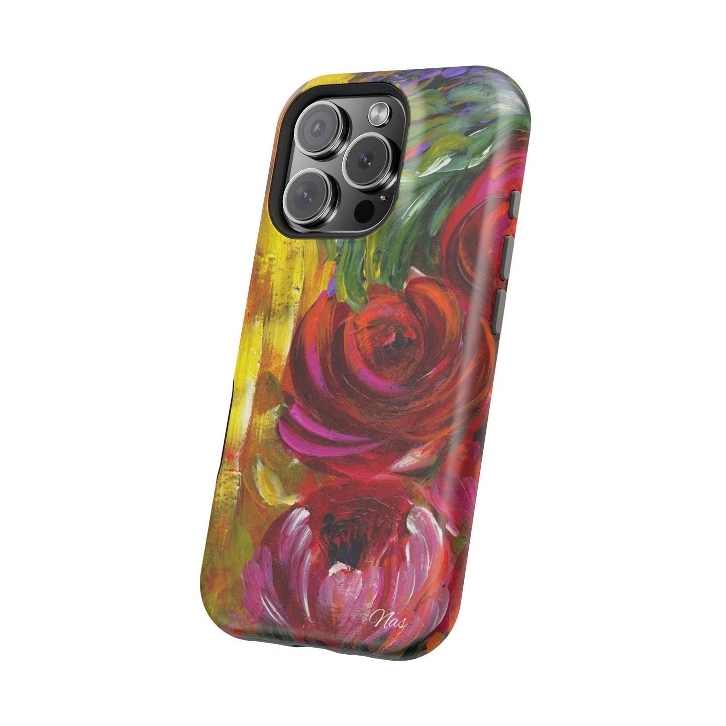 Peonies Phone Case -Original Art Design By Nadine A.S. , Gift for Her, Spring Accessory, Floral Lover, Mother's Day