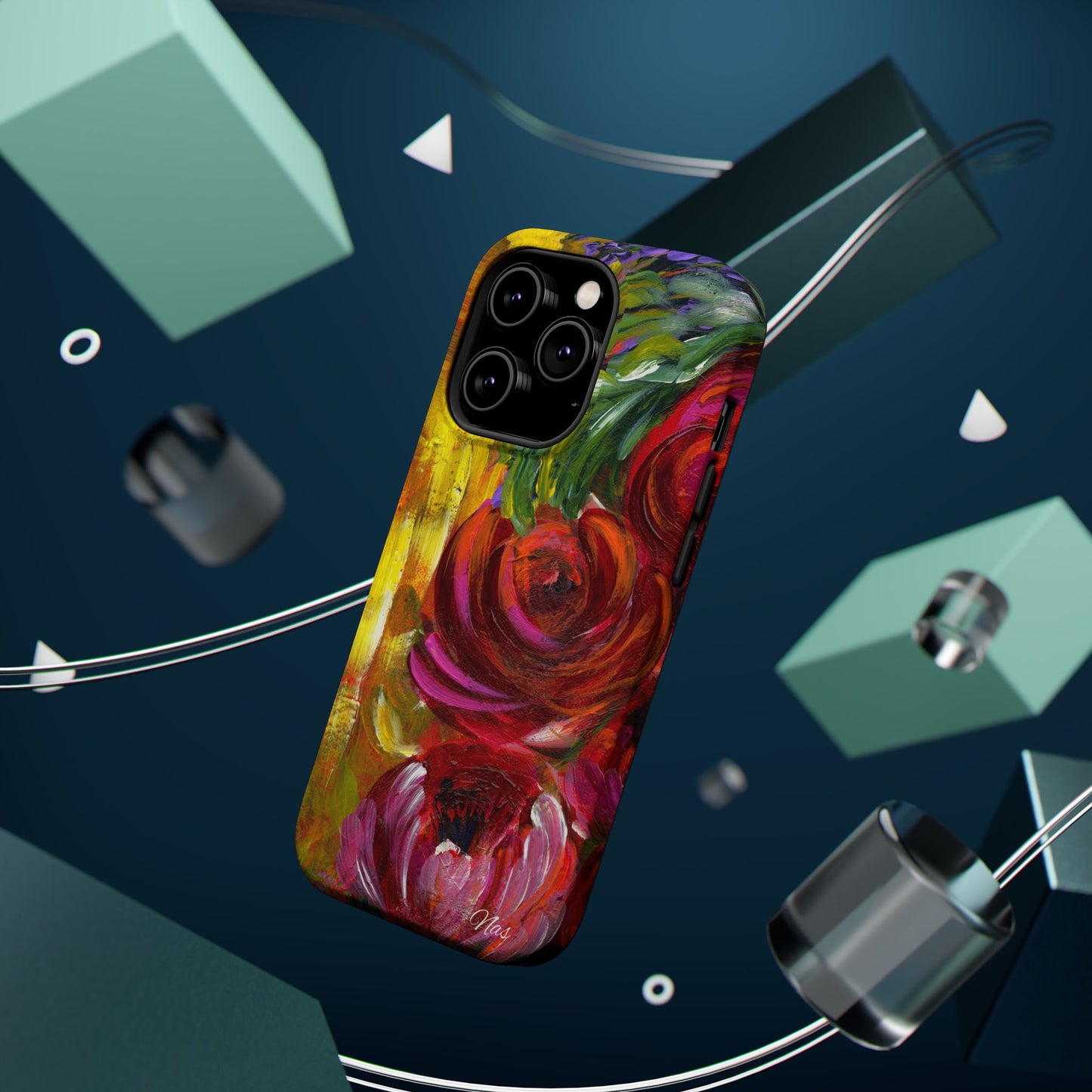 Peonies Phone Case -Original Art Design By Nadine A.S. , Gift for Her, Spring Accessory, Floral Lover, Mother's Day