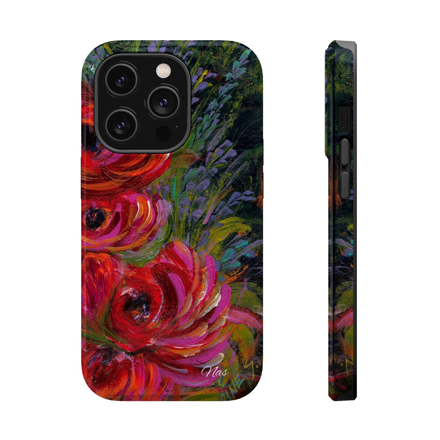 Peonies Phone Case -Original Art Design By Nadine A.S. , Gift for Her, Spring Accessory, Floral Lover, Mother's Day