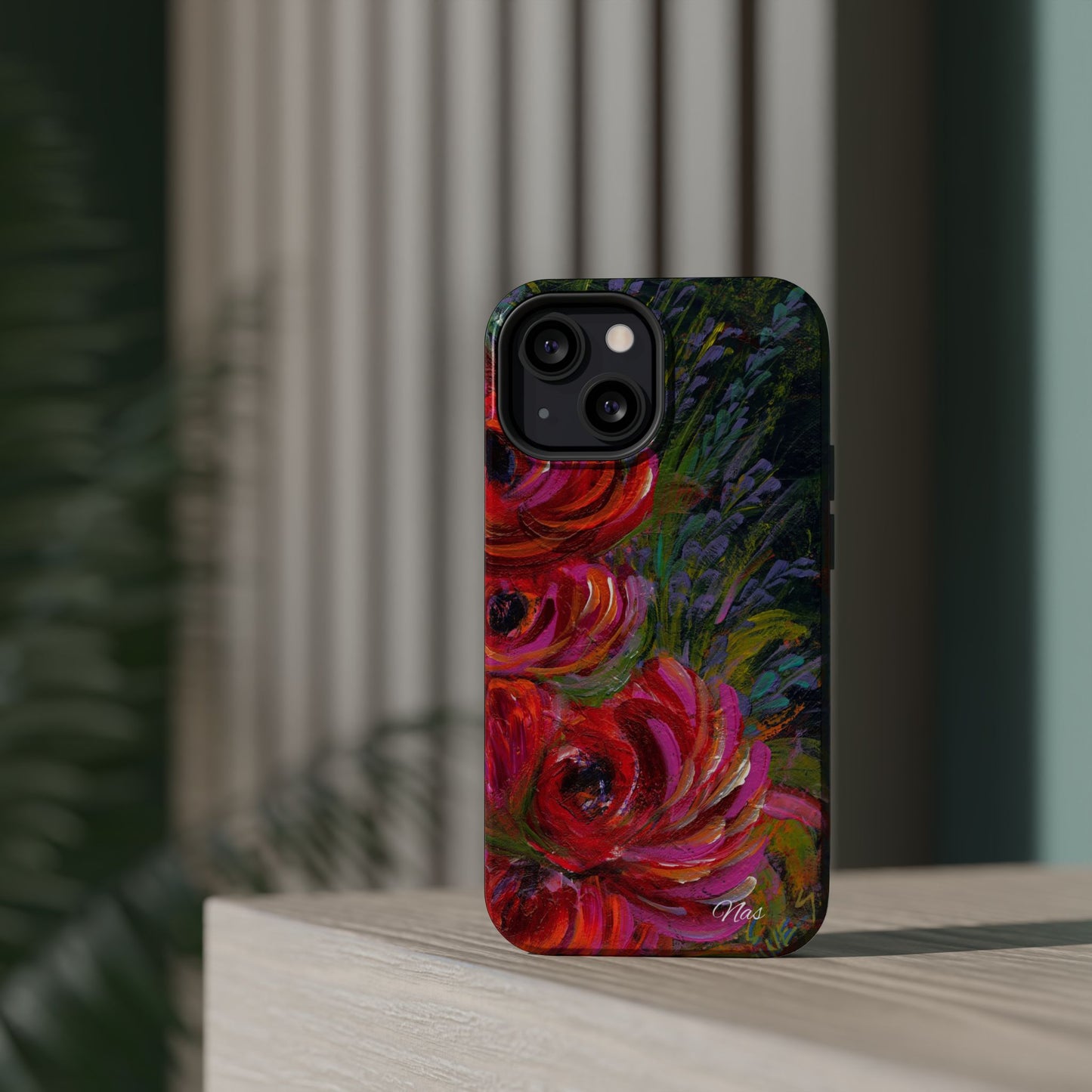 Peonies Phone Case -Original Art Design By Nadine A.S. , Gift for Her, Spring Accessory, Floral Lover, Mother's Day