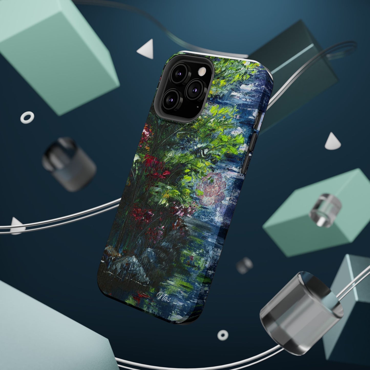 Landscape Phone Case -Original Art Design By Nadine A.S. , Gift for Her, Spring Accessory, Floral Lover, Mother's Day