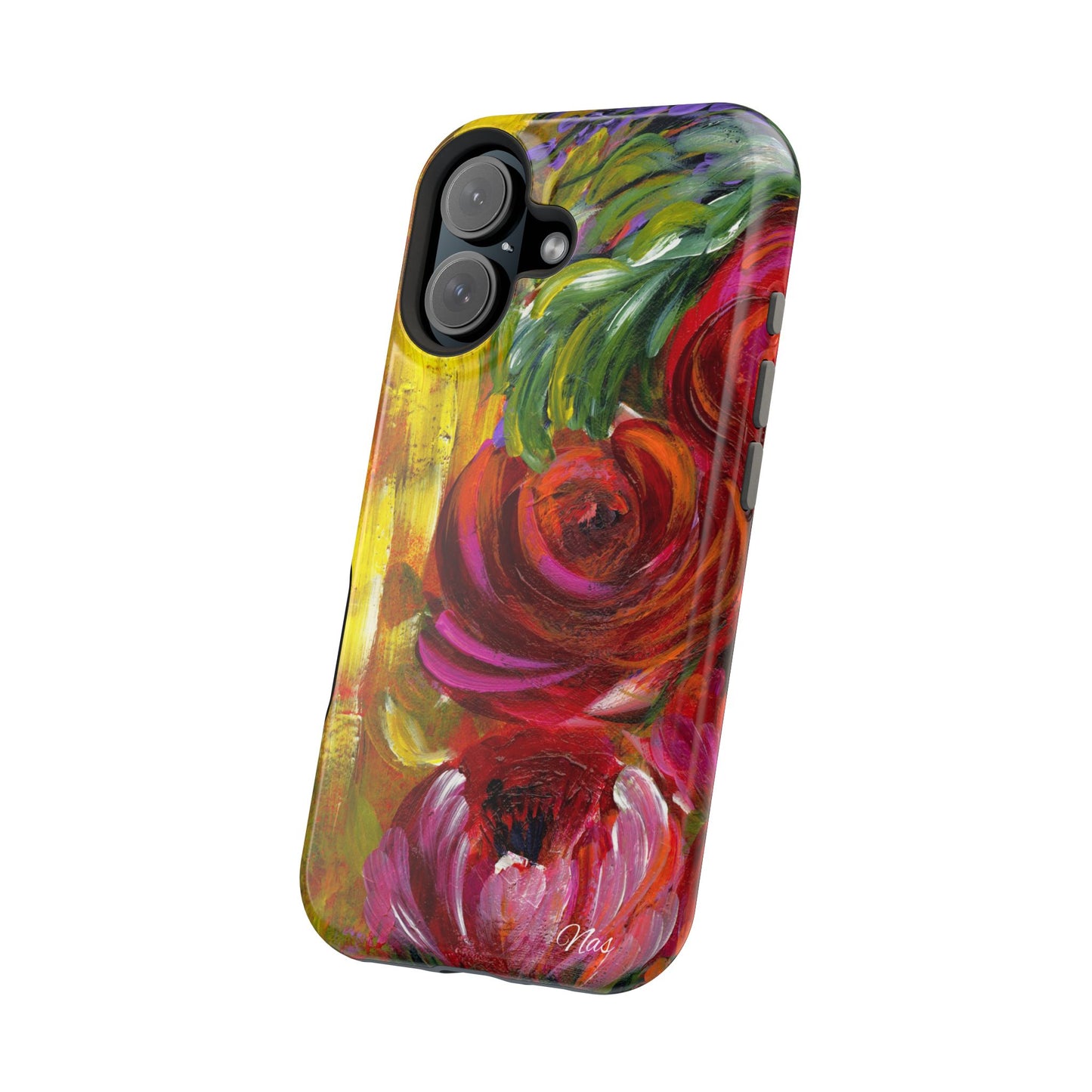 Peonies Phone Case -Original Art Design By Nadine A.S. , Gift for Her, Spring Accessory, Floral Lover, Mother's Day