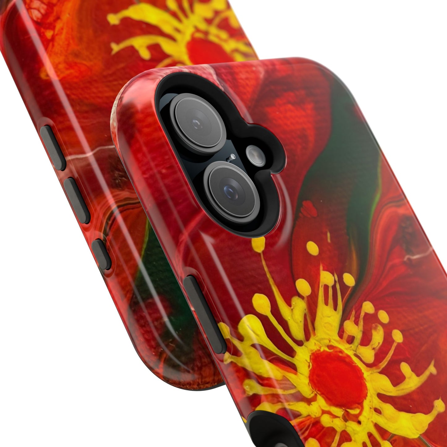 Vibrant Floral Phone Case -Original Art Design By Nadine A.S. , Gift for Her, Spring Accessory, Floral Lover, Mother's Day