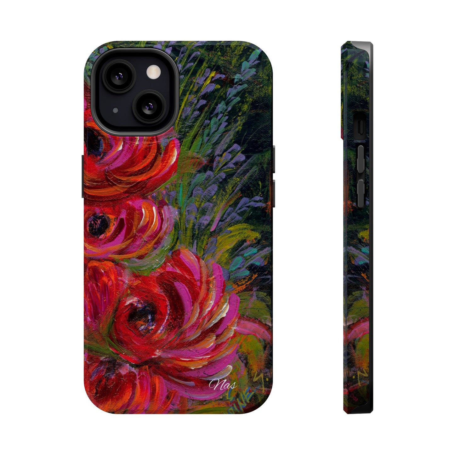 Peonies Phone Case -Original Art Design By Nadine A.S. , Gift for Her, Spring Accessory, Floral Lover, Mother's Day