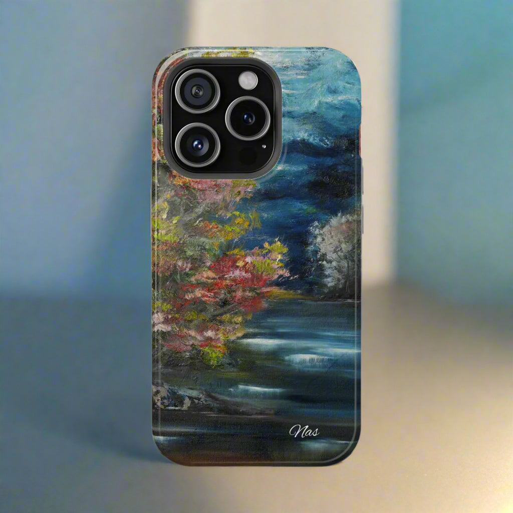 Landscape Phone Case -Original Art Design By Nadine A.S. , Gift for Her, Spring Accessory, Floral Lover, Mother's Day