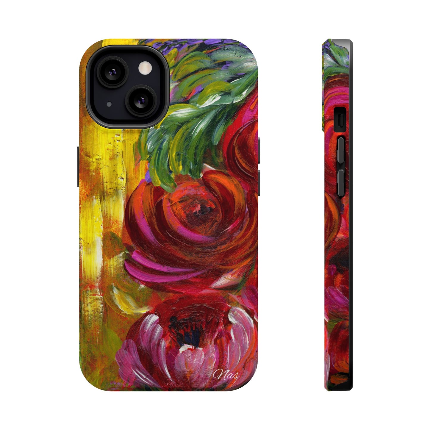 Peonies Phone Case -Original Art Design By Nadine A.S. , Gift for Her, Spring Accessory, Floral Lover, Mother's Day
