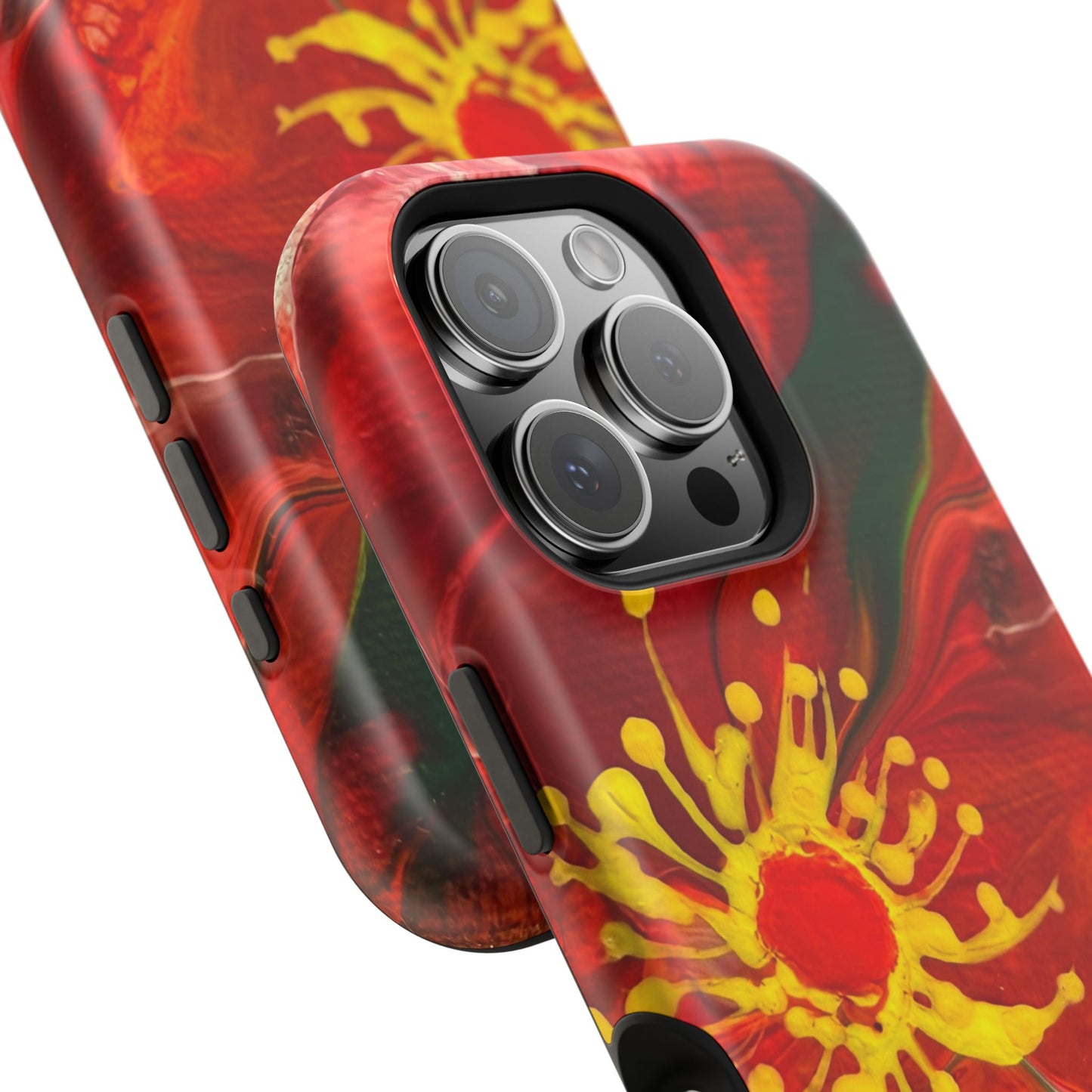 Vibrant Floral Phone Case -Original Art Design By Nadine A.S. , Gift for Her, Spring Accessory, Floral Lover, Mother's Day