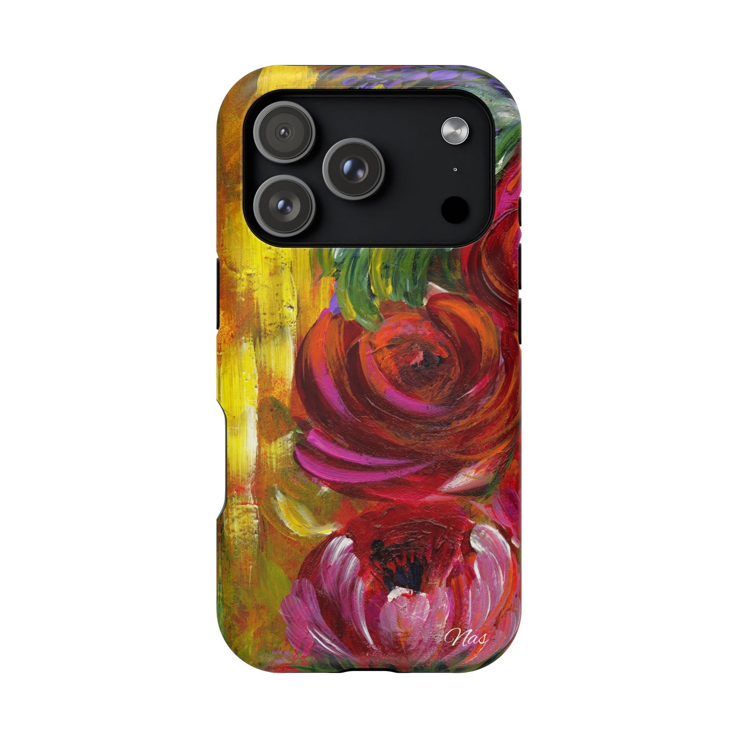 Peonies Phone Case -Original Art Design By Nadine A.S. , Gift for Her, Spring Accessory, Floral Lover, Mother's Day