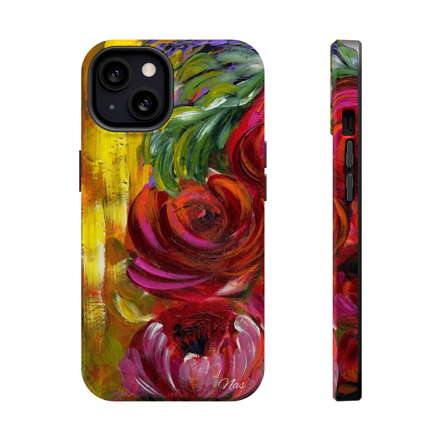 Peonies Phone Case -Original Art Design By Nadine A.S. , Gift for Her, Spring Accessory, Floral Lover, Mother's Day