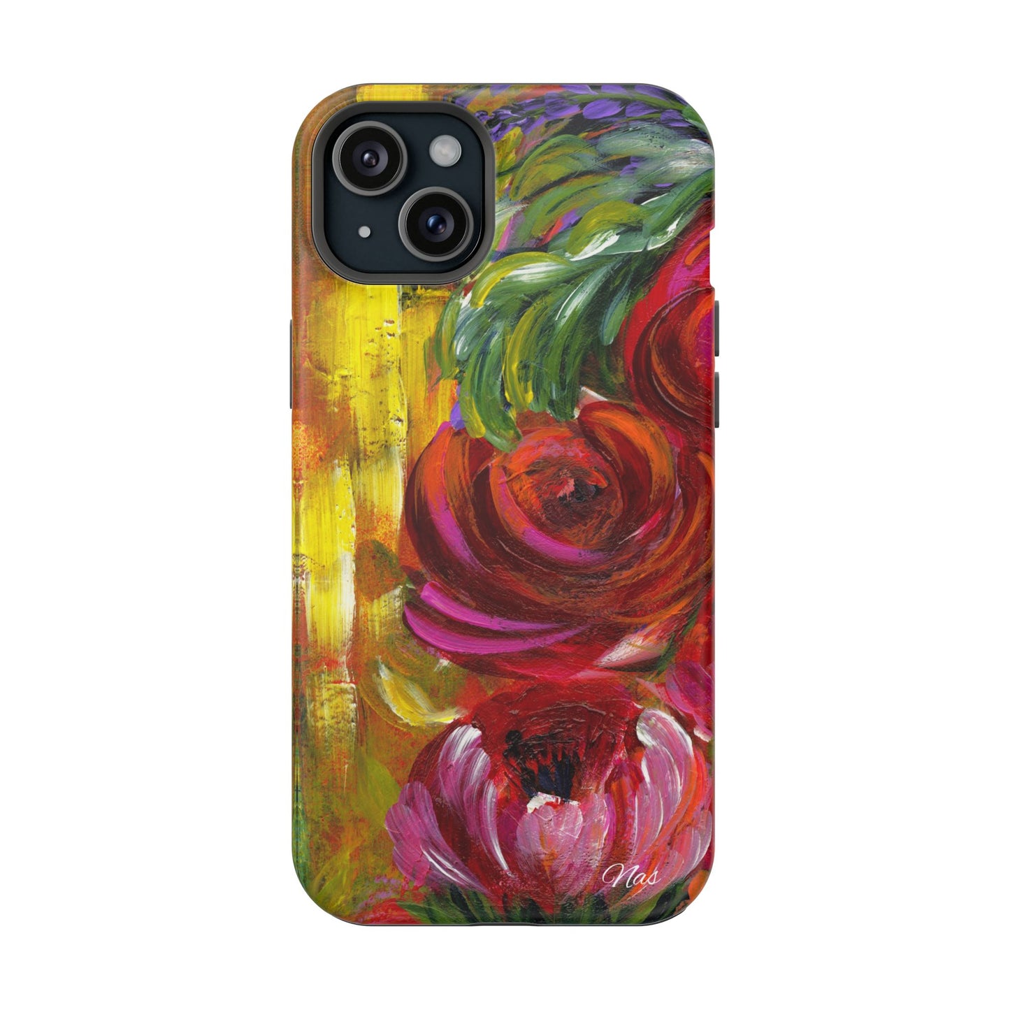 Peonies Phone Case -Original Art Design By Nadine A.S. , Gift for Her, Spring Accessory, Floral Lover, Mother's Day