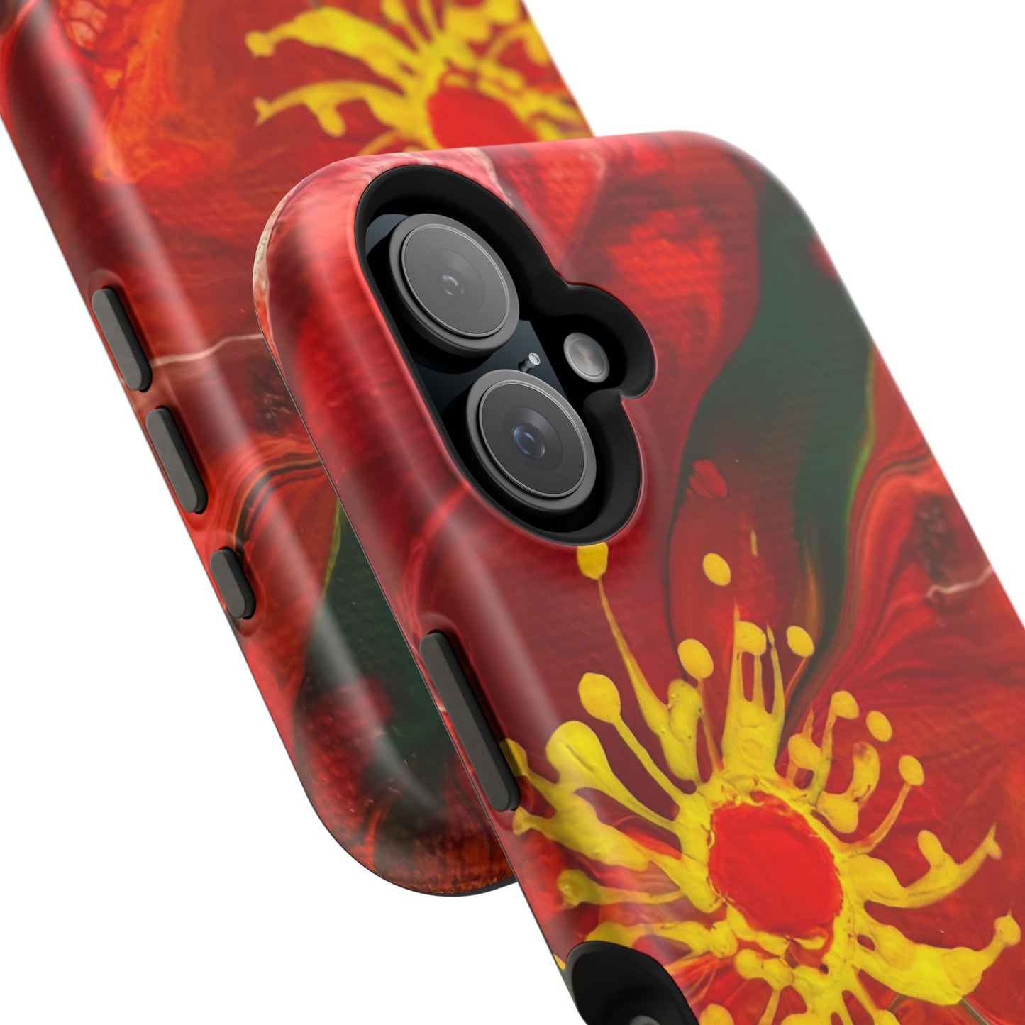 Vibrant Floral Phone Case -Original Art Design By Nadine A.S. , Gift for Her, Spring Accessory, Floral Lover, Mother's Day