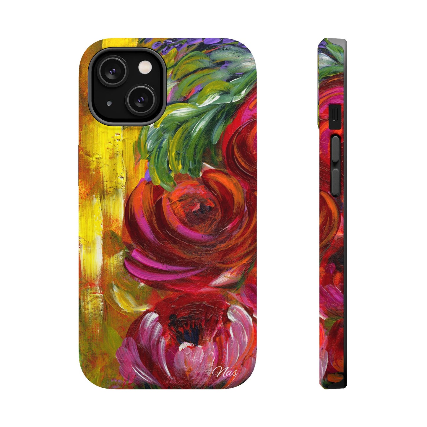 Peonies Phone Case -Original Art Design By Nadine A.S. , Gift for Her, Spring Accessory, Floral Lover, Mother's Day