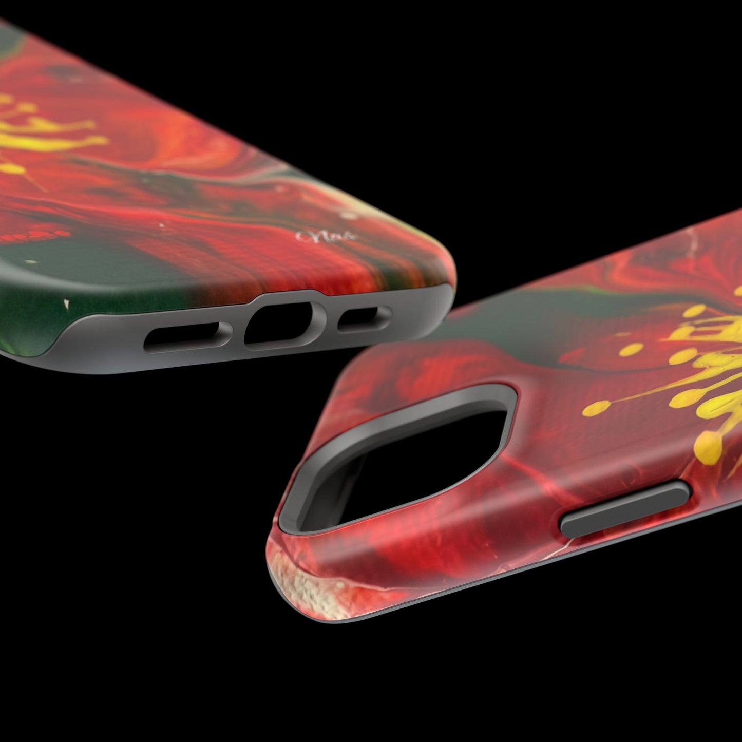 Vibrant Floral Phone Case -Original Art Design By Nadine A.S. , Gift for Her, Spring Accessory, Floral Lover, Mother's Day