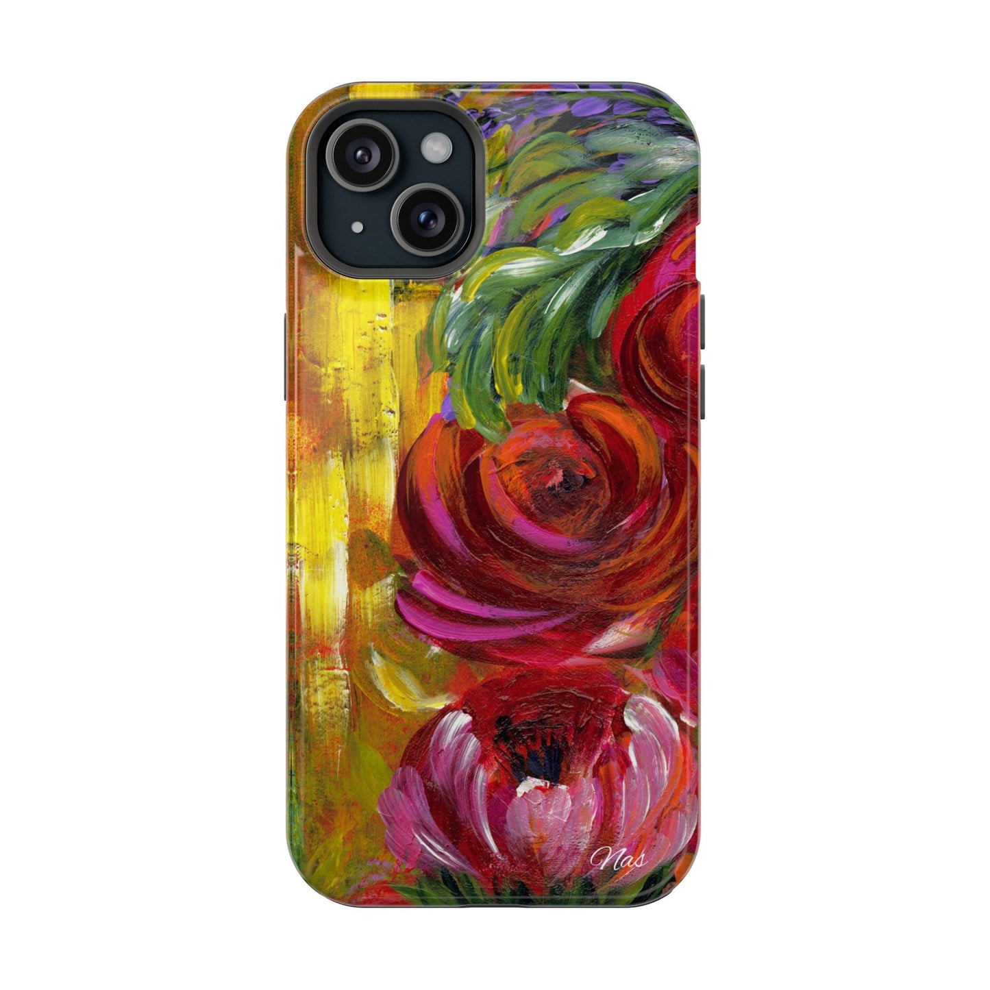 Peonies Phone Case -Original Art Design By Nadine A.S. , Gift for Her, Spring Accessory, Floral Lover, Mother's Day