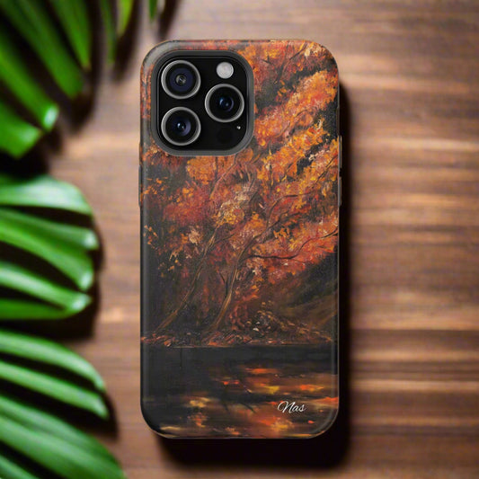 Fall Landscape Phone Case -Original Art Design By Nadine A.S. , Gift for Her, Spring Accessory, Floral Lover, Mother's Day
