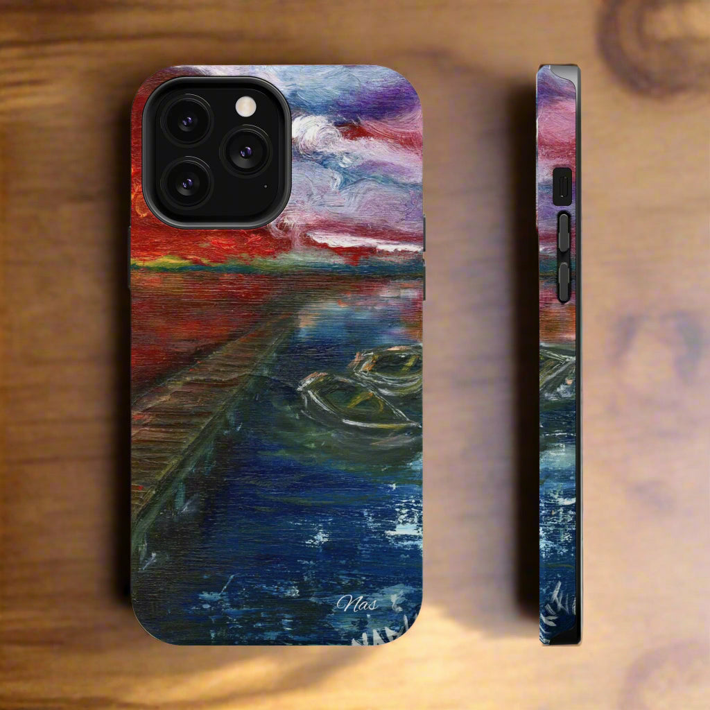 Artist sea Landscape Phone Case -Original Art Design By Nadine A.S. , Gift for Her, Spring Accessory, Floral Lover, Mother's Day