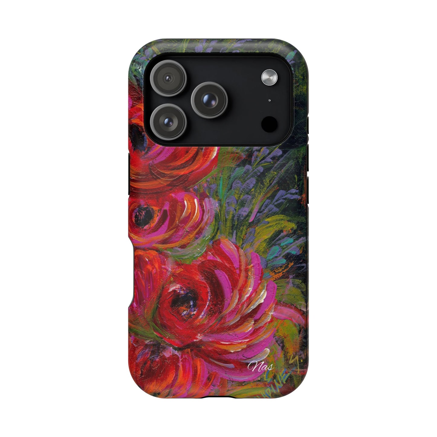 Peonies Phone Case -Original Art Design By Nadine A.S. , Gift for Her, Spring Accessory, Floral Lover, Mother's Day