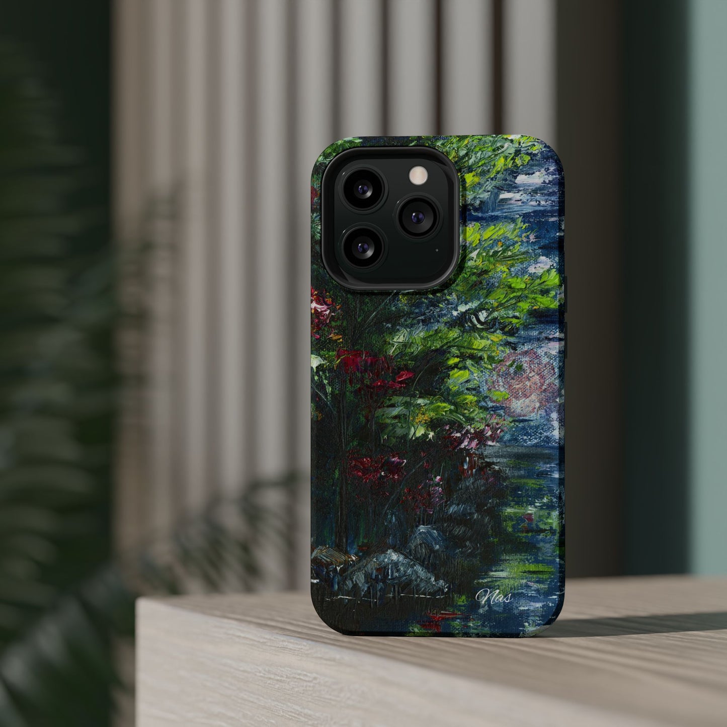 Landscape Phone Case -Original Art Design By Nadine A.S. , Gift for Her, Spring Accessory, Floral Lover, Mother's Day