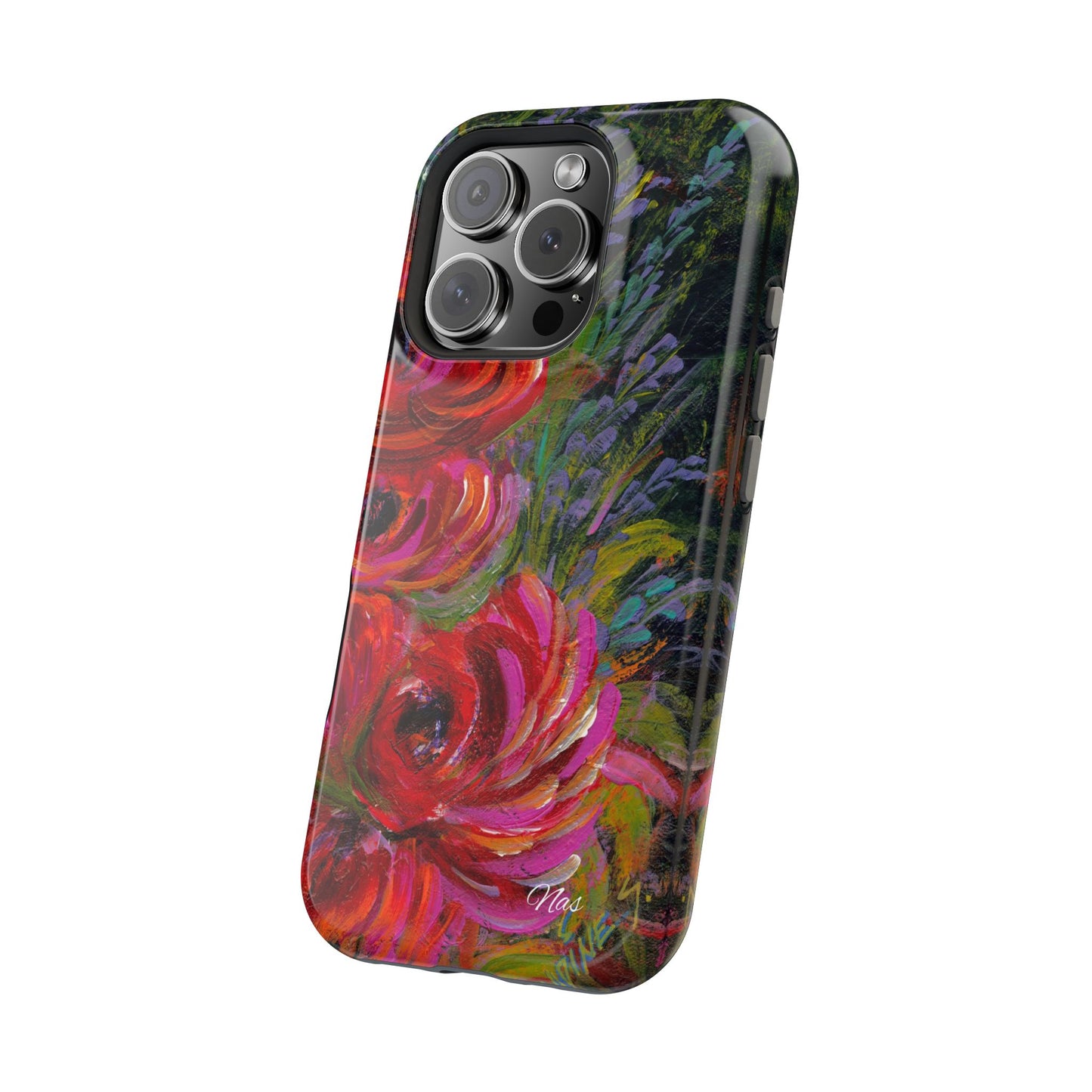 Peonies Phone Case -Original Art Design By Nadine A.S. , Gift for Her, Spring Accessory, Floral Lover, Mother's Day