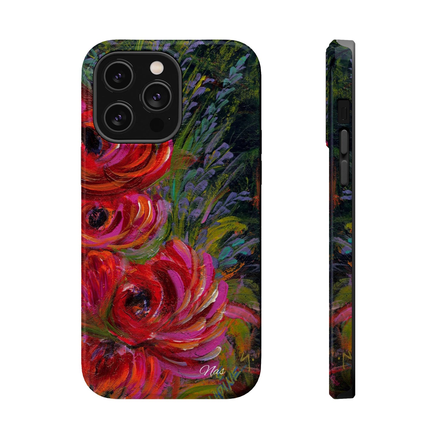 Peonies Phone Case -Original Art Design By Nadine A.S. , Gift for Her, Spring Accessory, Floral Lover, Mother's Day