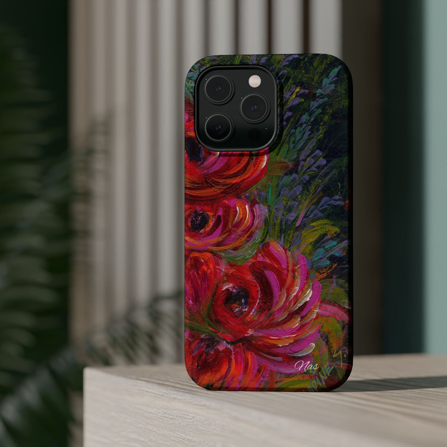 Peonies Phone Case -Original Art Design By Nadine A.S. , Gift for Her, Spring Accessory, Floral Lover, Mother's Day