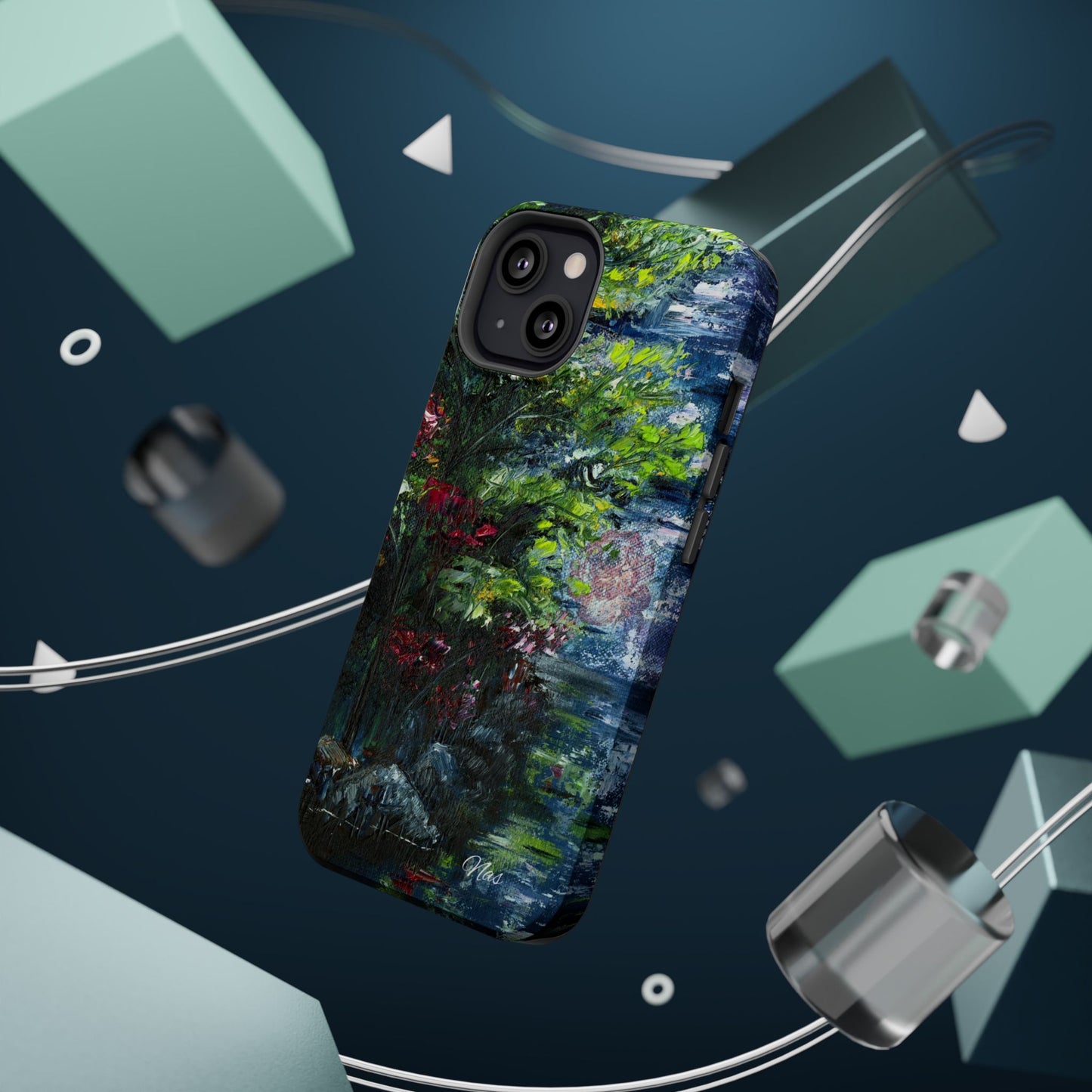 Landscape Phone Case -Original Art Design By Nadine A.S. , Gift for Her, Spring Accessory, Floral Lover, Mother's Day