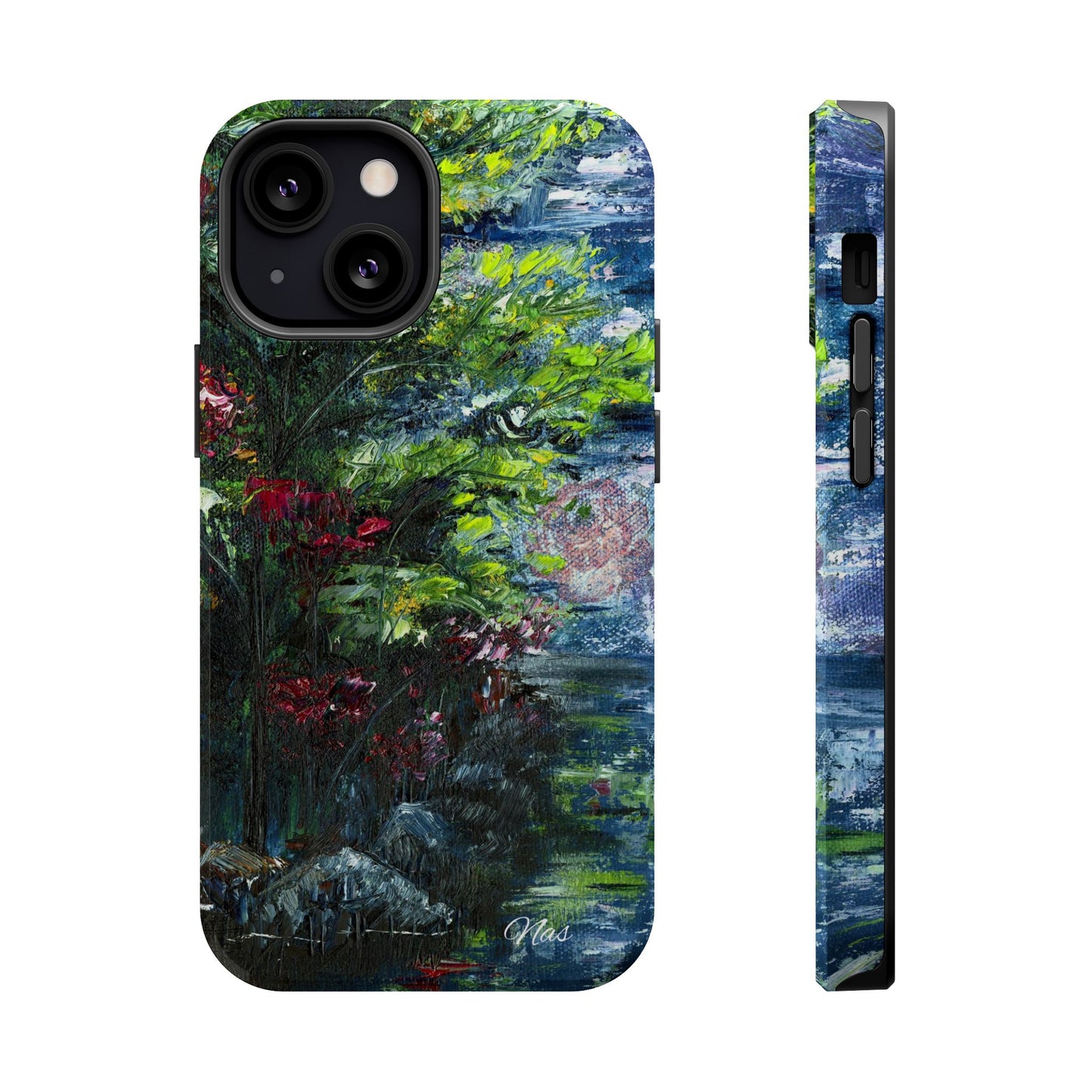 Landscape Phone Case -Original Art Design By Nadine A.S. , Gift for Her, Spring Accessory, Floral Lover, Mother's Day