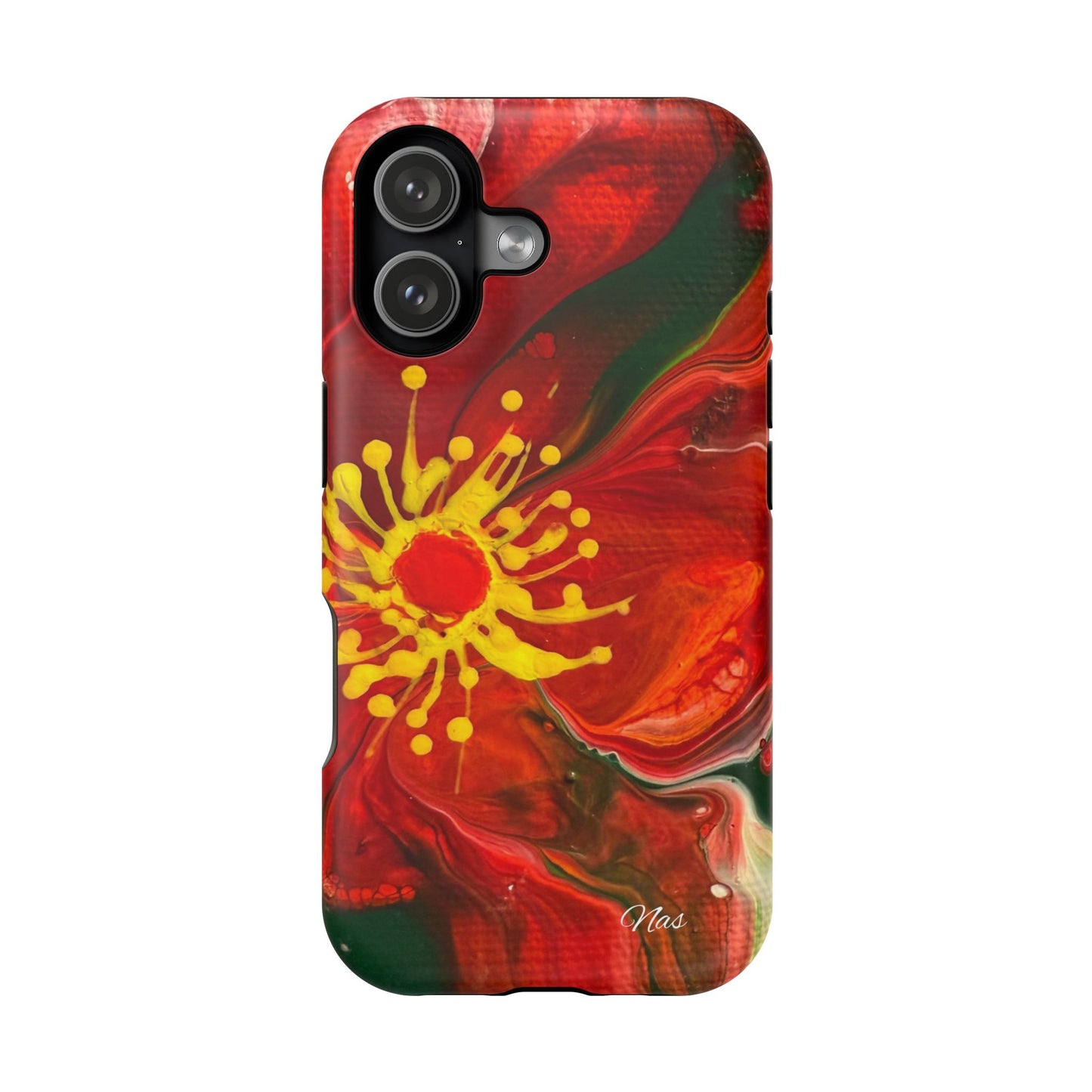 Vibrant Floral Phone Case -Original Art Design By Nadine A.S. , Gift for Her, Spring Accessory, Floral Lover, Mother's Day