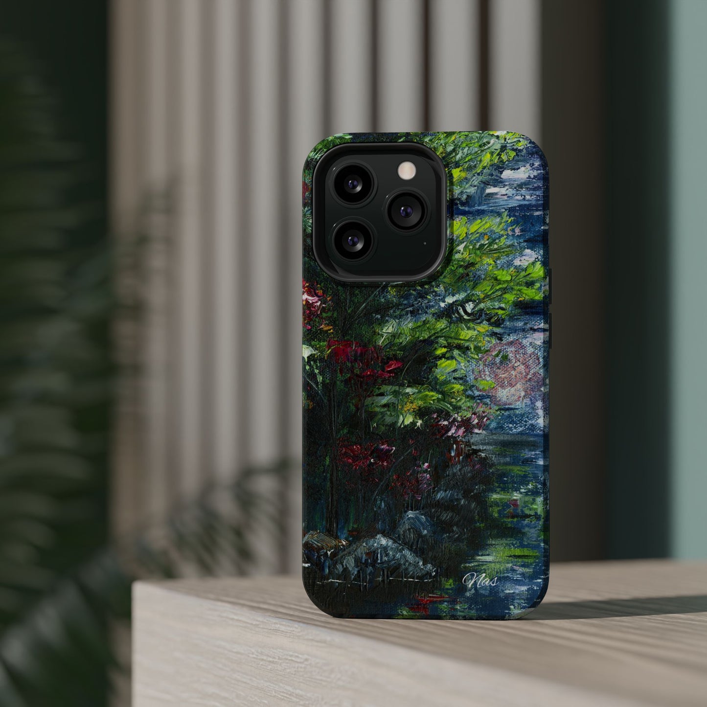 Landscape Phone Case -Original Art Design By Nadine A.S. , Gift for Her, Spring Accessory, Floral Lover, Mother's Day