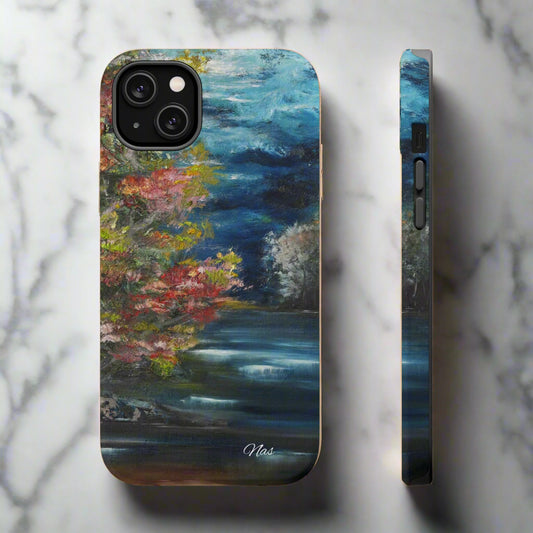 Landscape Phone Case -Original Art Design By Nadine A.S. , Gift for Her, Spring Accessory, Floral Lover, Mother's Day