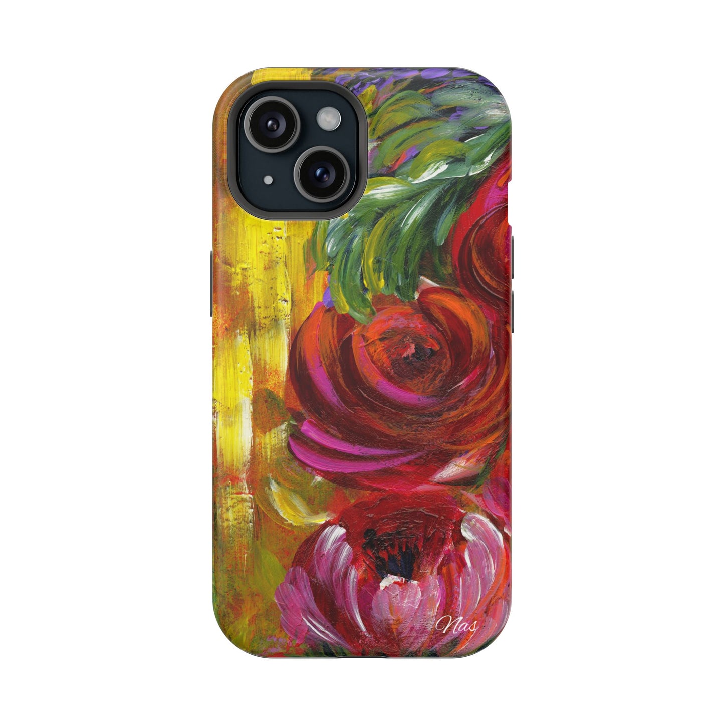 Peonies Phone Case -Original Art Design By Nadine A.S. , Gift for Her, Spring Accessory, Floral Lover, Mother's Day