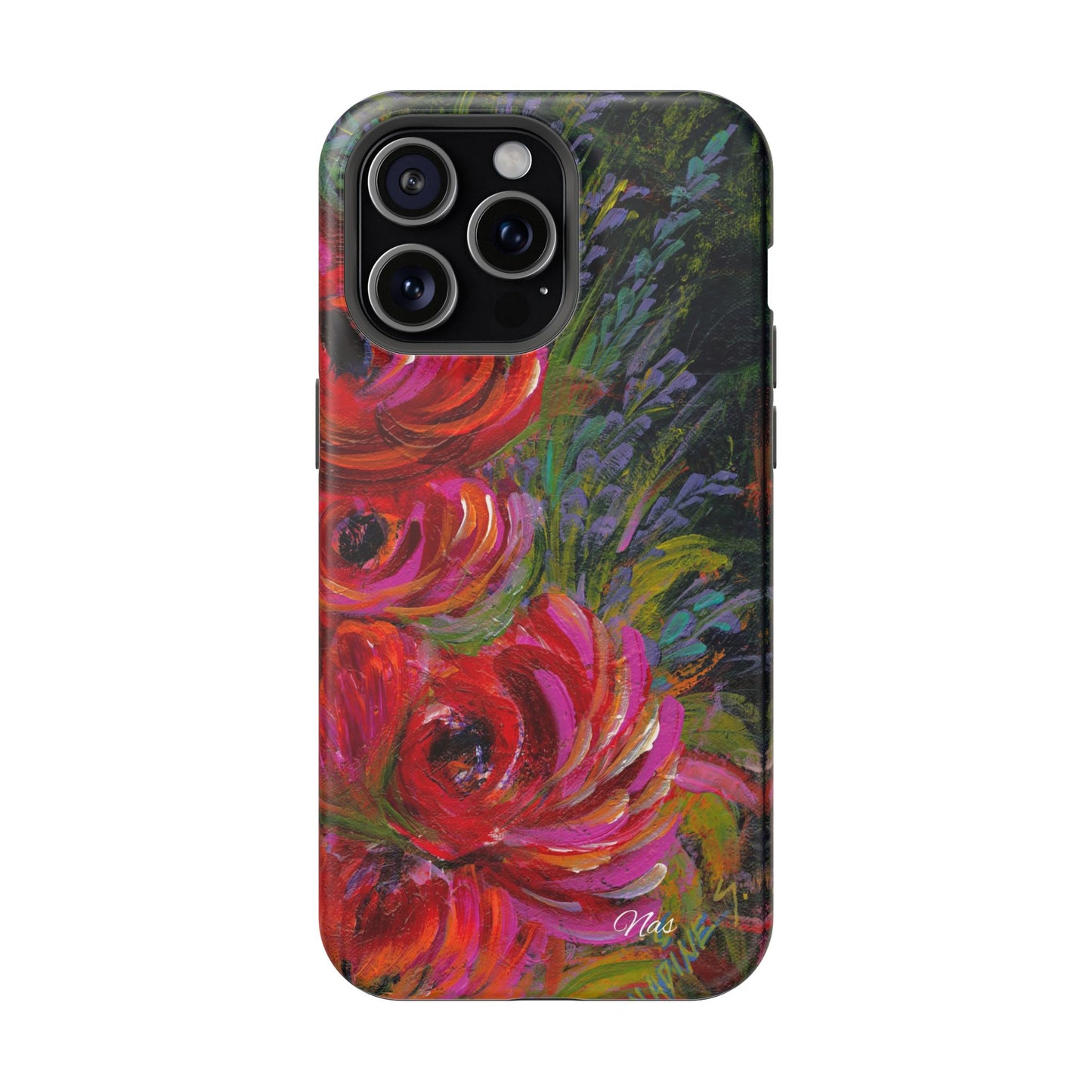 Peonies Phone Case -Original Art Design By Nadine A.S. , Gift for Her, Spring Accessory, Floral Lover, Mother's Day