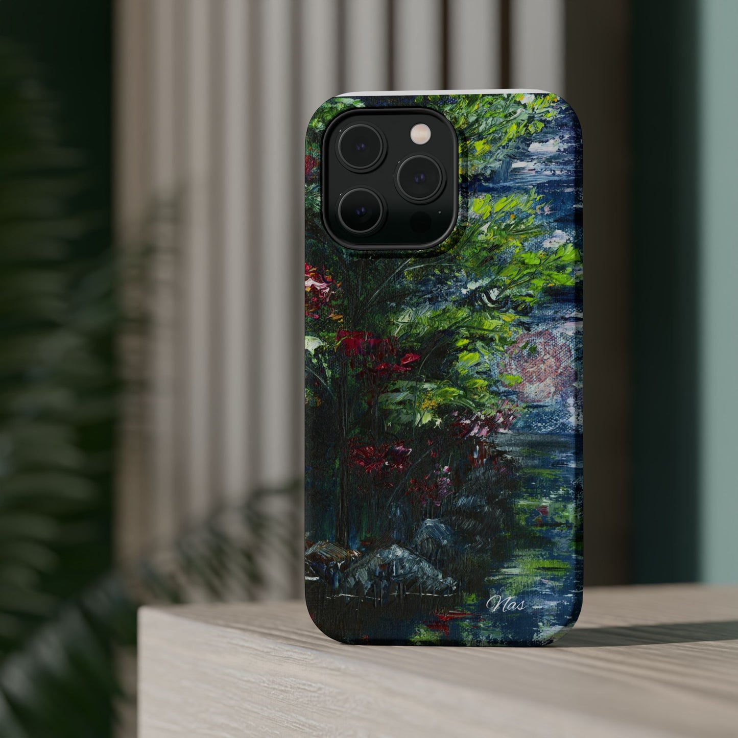 Landscape Phone Case -Original Art Design By Nadine A.S. , Gift for Her, Spring Accessory, Floral Lover, Mother's Day