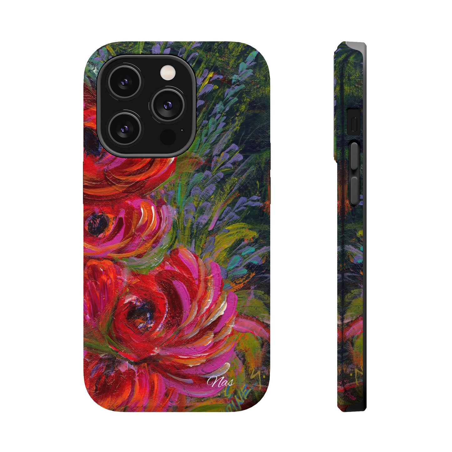 Peonies Phone Case -Original Art Design By Nadine A.S. , Gift for Her, Spring Accessory, Floral Lover, Mother's Day