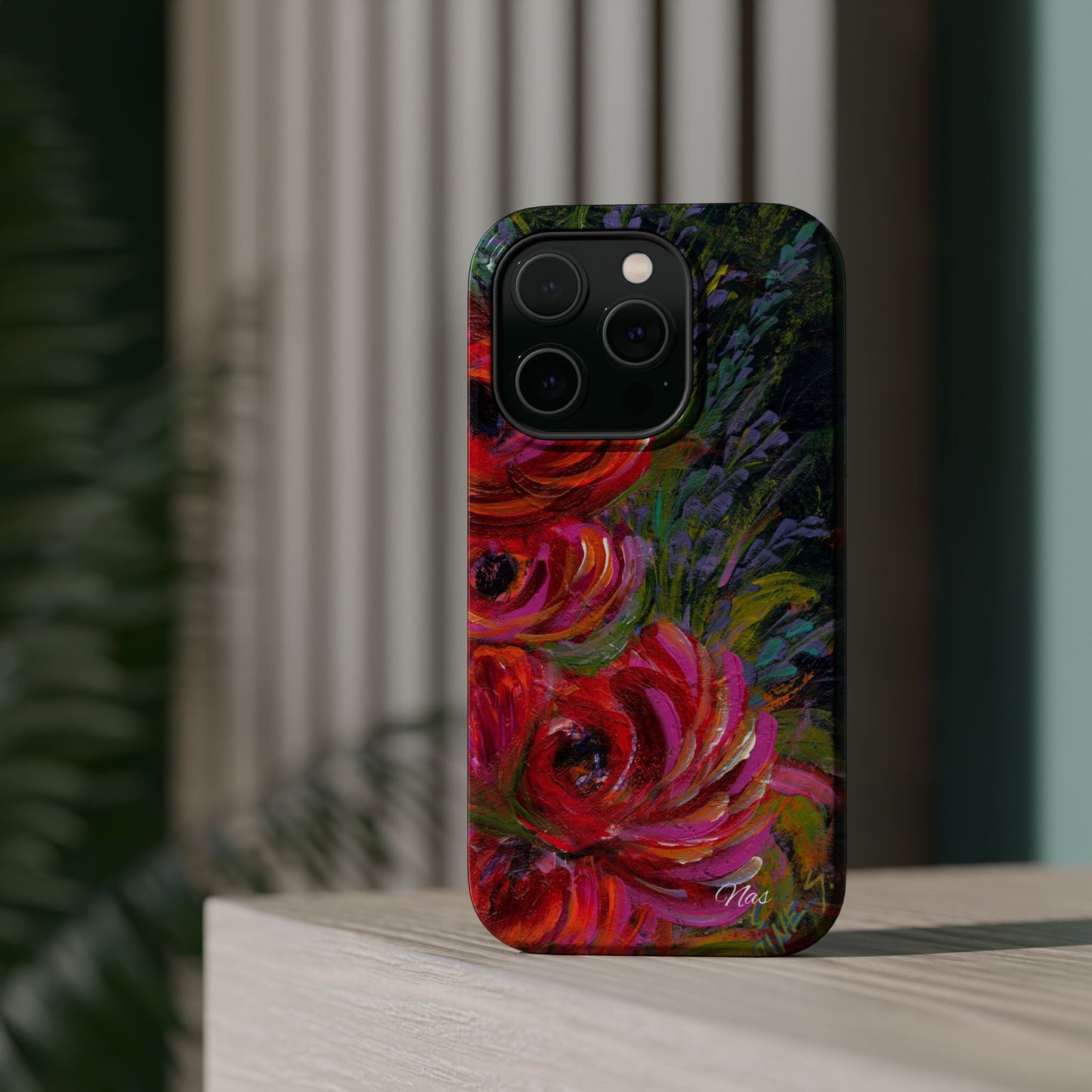 Peonies Phone Case -Original Art Design By Nadine A.S. , Gift for Her, Spring Accessory, Floral Lover, Mother's Day