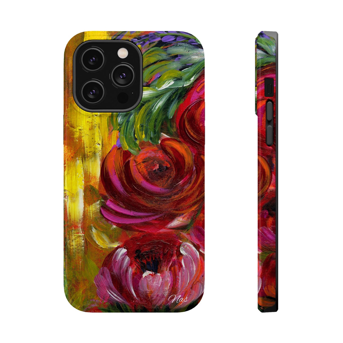 Peonies Phone Case -Original Art Design By Nadine A.S. , Gift for Her, Spring Accessory, Floral Lover, Mother's Day