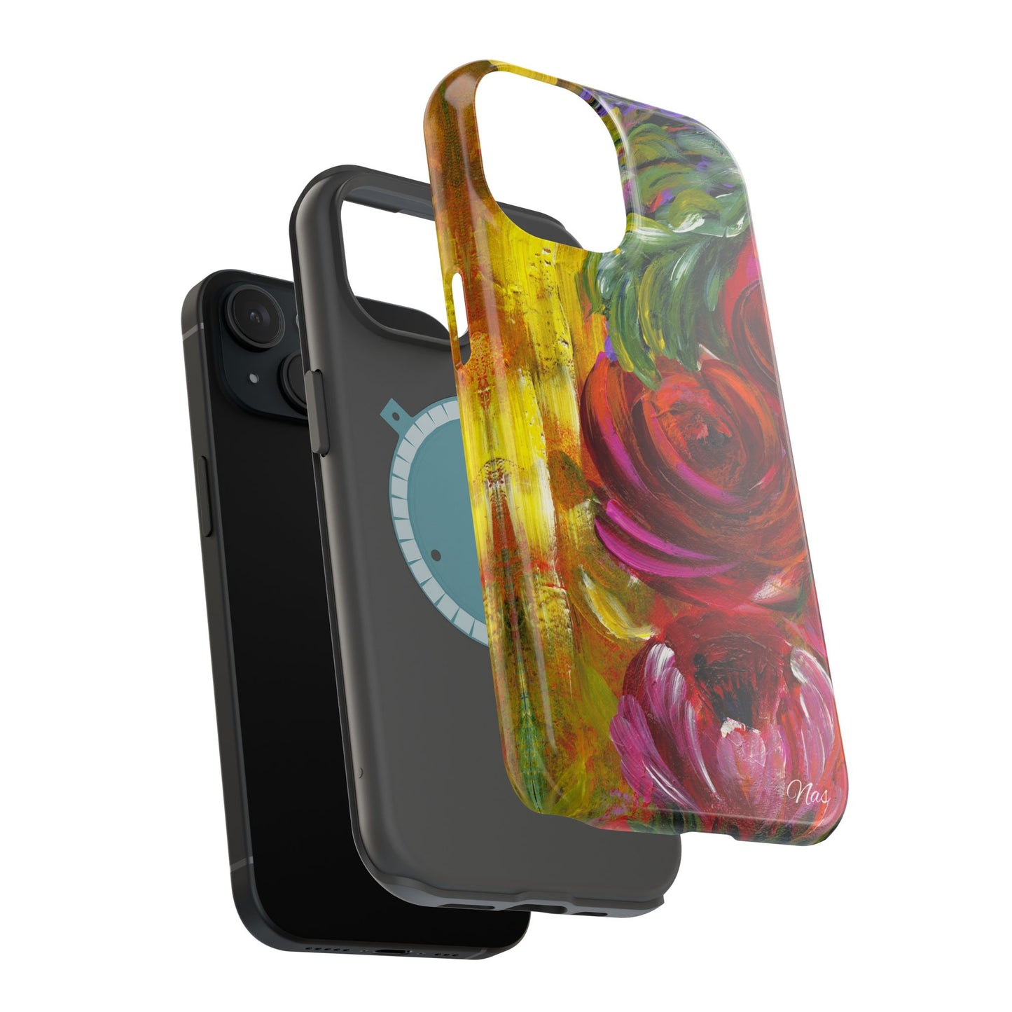 Peonies Phone Case -Original Art Design By Nadine A.S. , Gift for Her, Spring Accessory, Floral Lover, Mother's Day