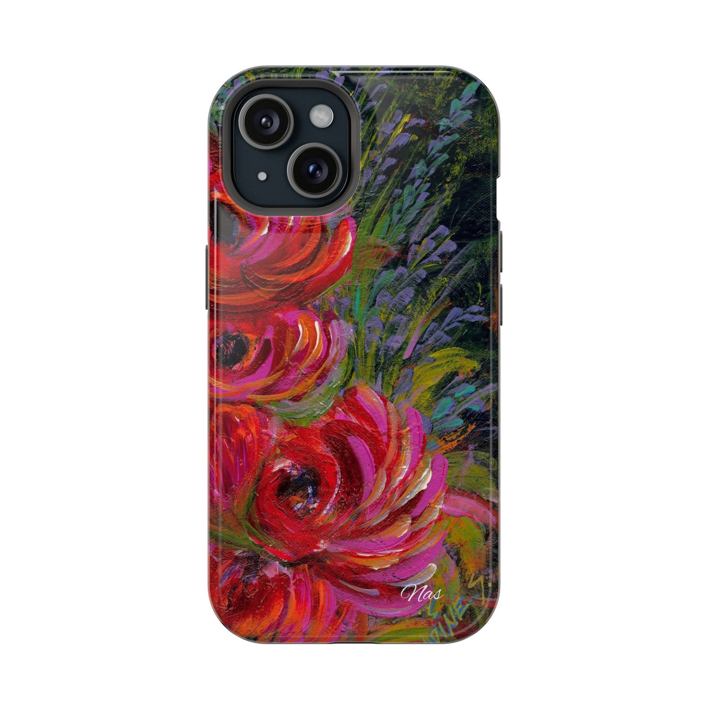 Peonies Phone Case -Original Art Design By Nadine A.S. , Gift for Her, Spring Accessory, Floral Lover, Mother's Day