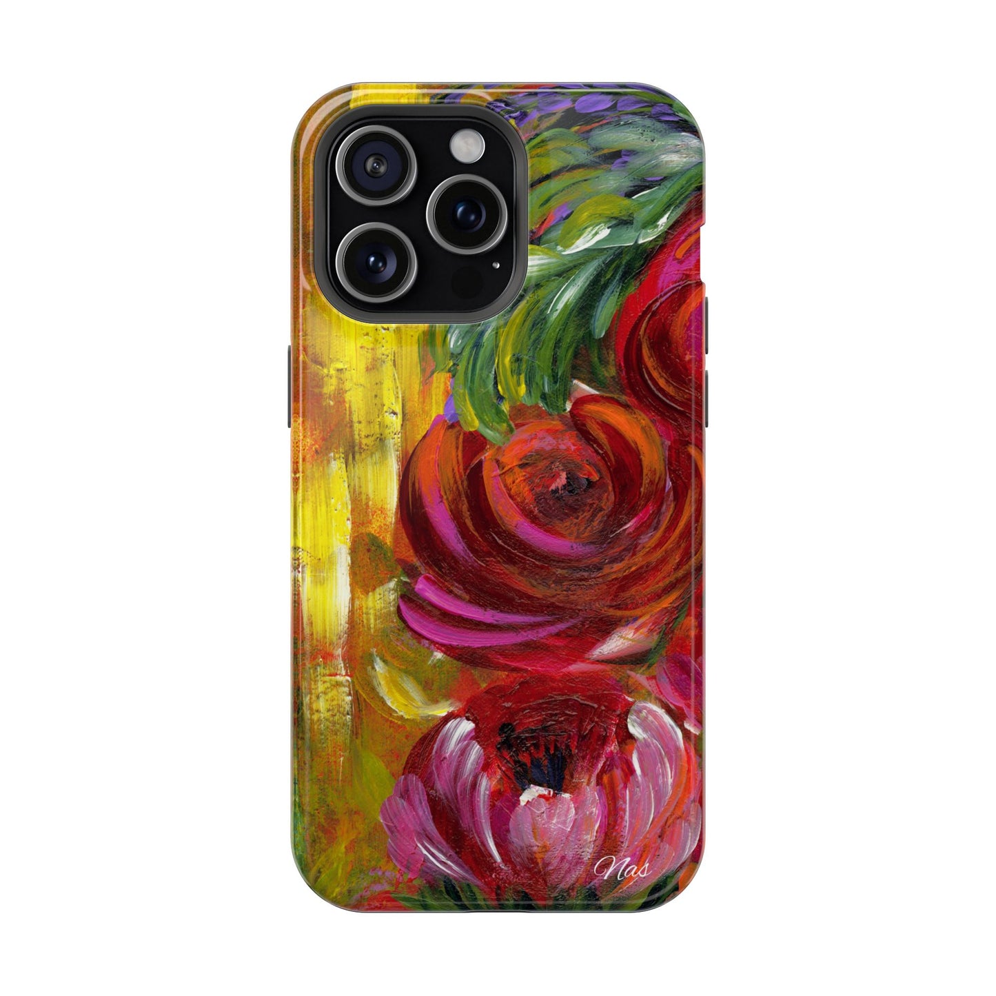 Peonies Phone Case -Original Art Design By Nadine A.S. , Gift for Her, Spring Accessory, Floral Lover, Mother's Day
