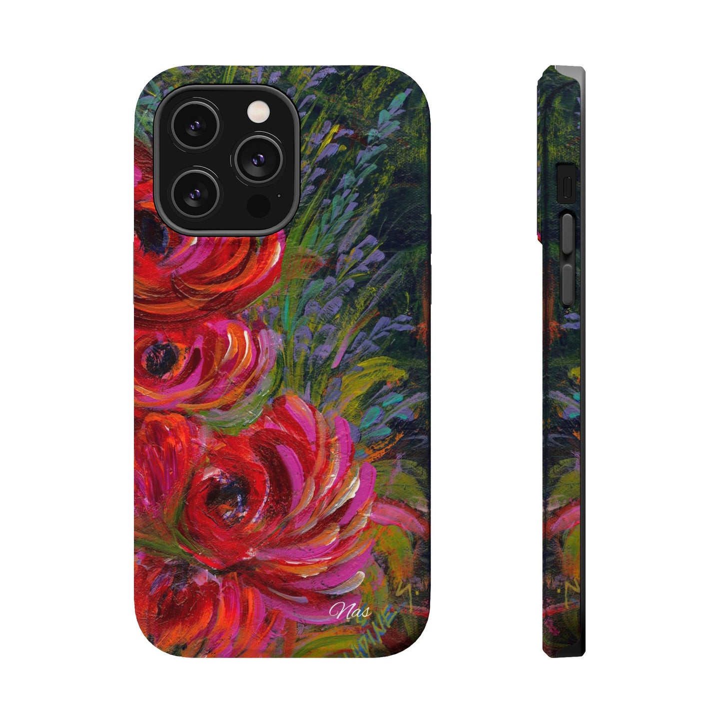 Peonies Phone Case -Original Art Design By Nadine A.S. , Gift for Her, Spring Accessory, Floral Lover, Mother's Day