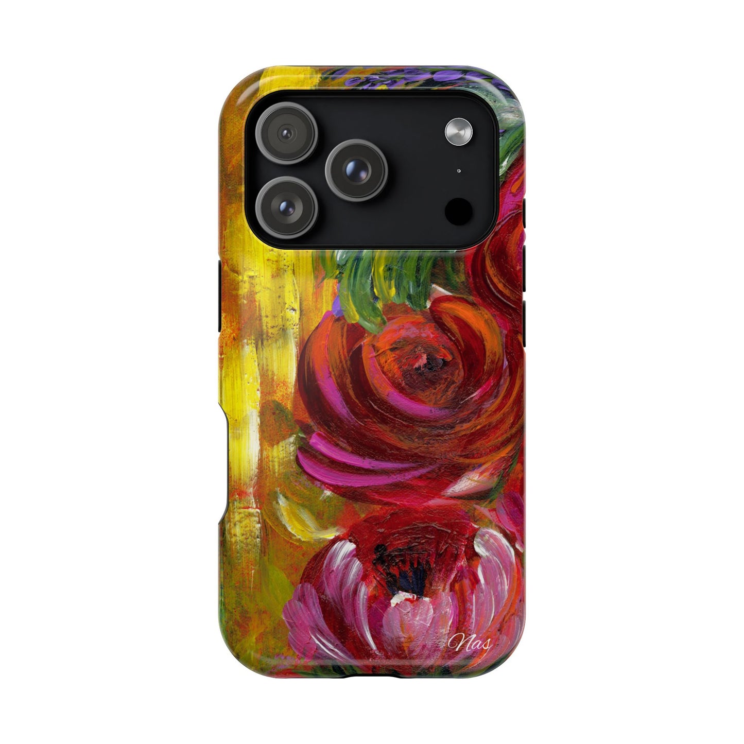 Peonies Phone Case -Original Art Design By Nadine A.S. , Gift for Her, Spring Accessory, Floral Lover, Mother's Day