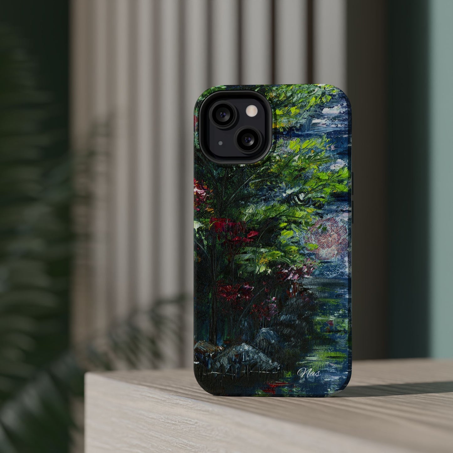 Landscape Phone Case -Original Art Design By Nadine A.S. , Gift for Her, Spring Accessory, Floral Lover, Mother's Day